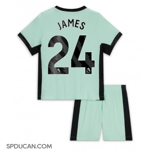 Dječji Nogometni Dres Chelsea Reece James #24 Rezervni 2023-24 Kratak Rukav (+ Kratke hlače)